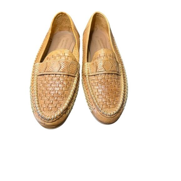 HippoPotamus Tan Woven Leather Loafers – Men’s Size 8D – Made in Brazil main image 5